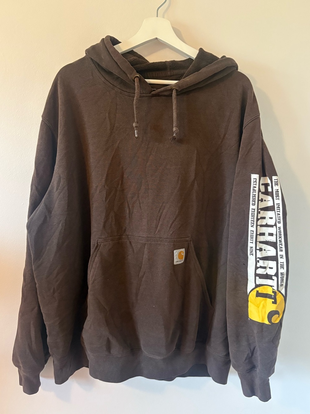 Vintage Brown Carhartt hoodie 2XL